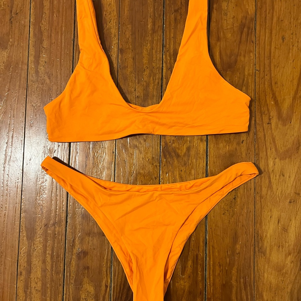 Vibrant Orange Bikini Set